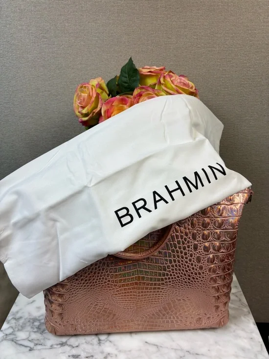 Brahmin Rose Gold Holographic Large Duxbury Bag - NWT & Dustbag 🔥 🔥 🔥 - Picture 12 of 12